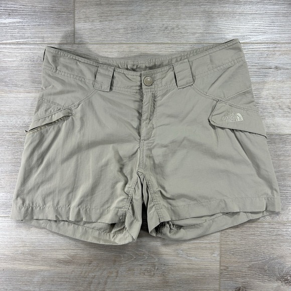The North Face Pants - The North Face Women's Size 6 Horizon Shorts Taupe Hiking Nylon Cargo Pocket